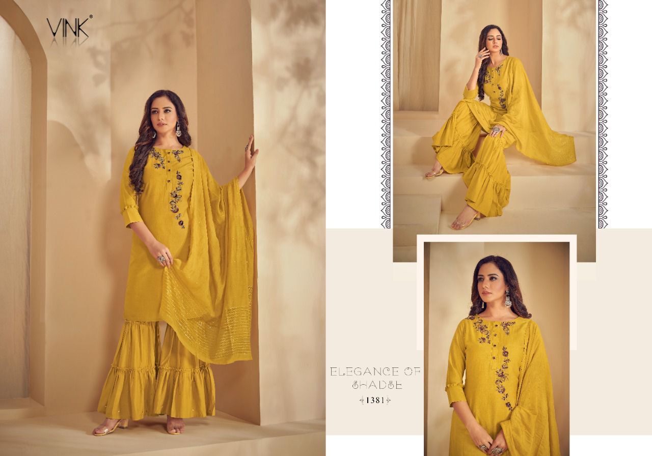 Vink Violin Vol 2 Function Wear Wholesale Designer Sharara Suits
